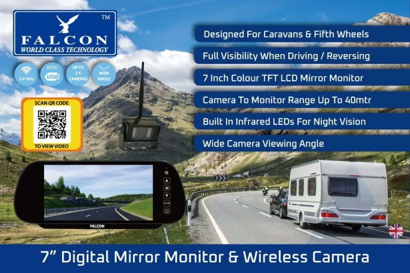 Falcon Digital Wireless Rear View Camera System Caravan Motorhome 1 Falcon Digital Wireless Rear View Camera System Caravan Motorhome