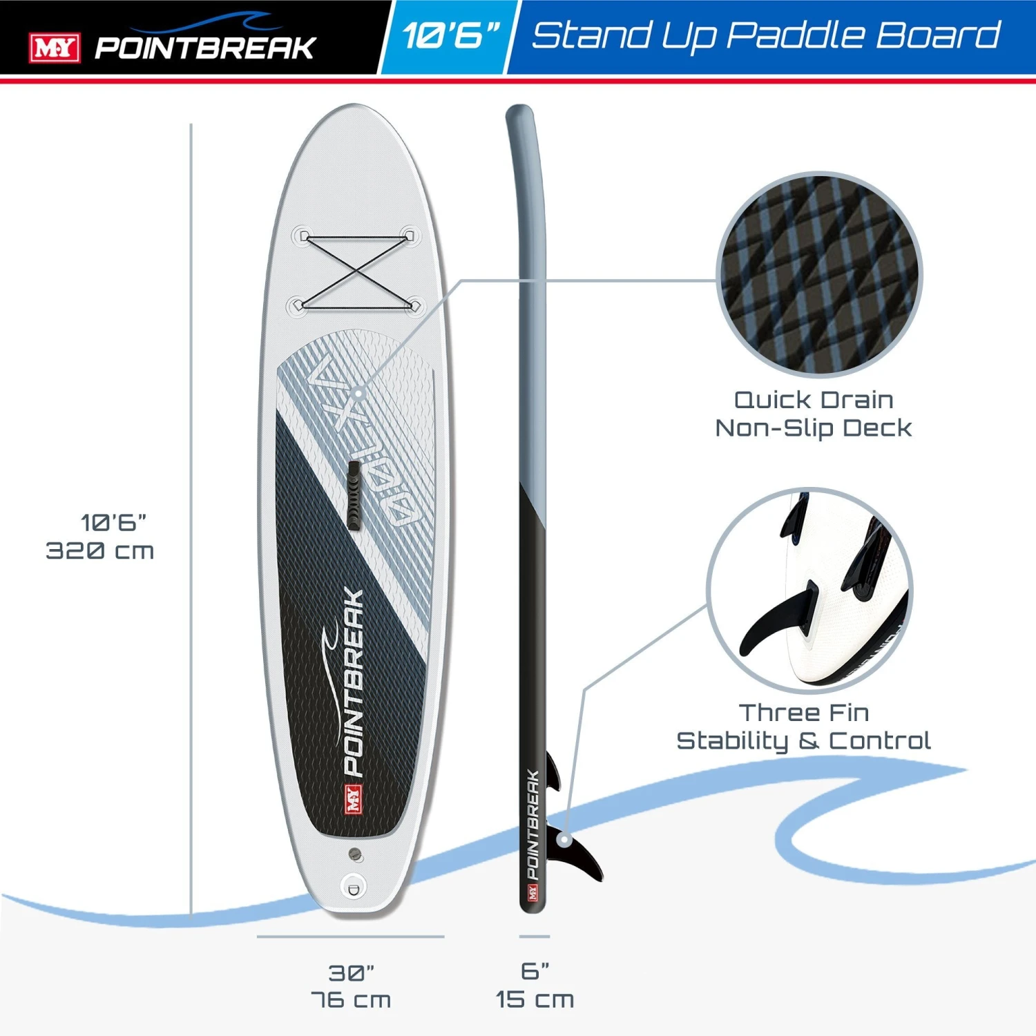 M.Y 10ft 6in Grey Paddle Board Package 2 M.Y 10ft 6in Grey Paddle Board Package - Image 2