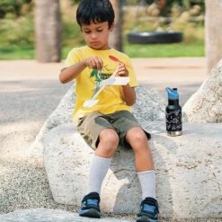 Klean Kanteen Insulated Kid Classic (355ml) - Unicorn Leap -Outdoor Gear Sale K12KVCPPS PD boys waterbottle airplane raphics lifestyle 1