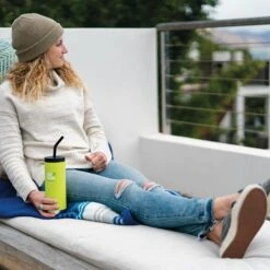Klean Kanteen Insulated TK Wide With Café Cap 473ml - Brushed Steel -Outdoor Gear Sale K16TKWPCC JP lounging straw lifestyle