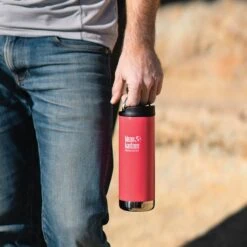 Klean Kanteen Insulated TK Wide With Café Cap 473ml - Brushed Steel -Outdoor Gear Sale K16TKWPCC MP LS holding loop lifestyle