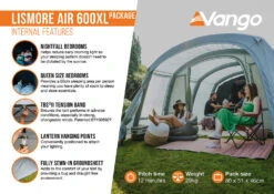 Vango Lismore Air 600XL Tent Package -Outdoor Gear Sale Lismore Air 600XL Package2