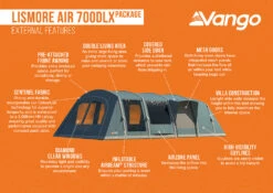 Vango Lismore Air 700DLX Tent Package -Outdoor Gear Sale Lismore Air 700DLX Package