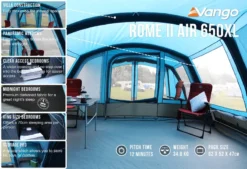 Vango Rome II 650XL Airbeam Tent - With Free Footprint 17 Vango Rome II 650XL Airbeam Tent - With Free Footprint -Outdoor Gear Sale RomeIIAir650XLlowres small