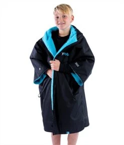 Dryrobe Advance Kids Short Sleeve BLACK BLUE