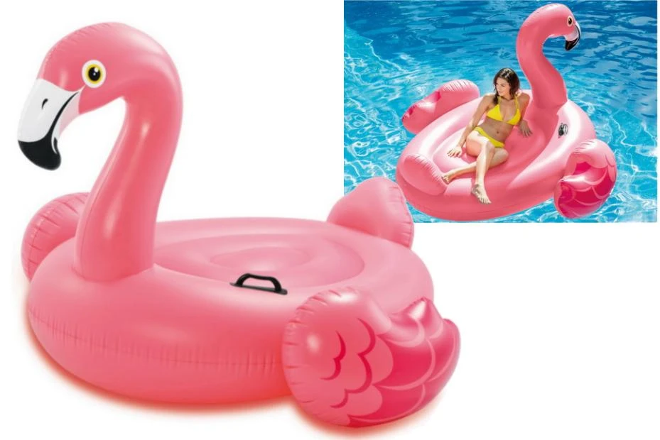 Intex Inflatable Giant Flamingo Mega Ride On Beach Toy 1 Intex Inflatable Giant Flamingo Mega Ride On Beach Toy