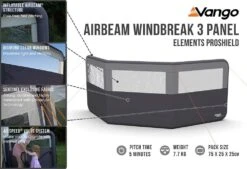 Vango Airbeam Windbreak 3 Panel (Elements Proshield) -Outdoor Gear Sale airbeam windbreak 3 panel elements proshield high res