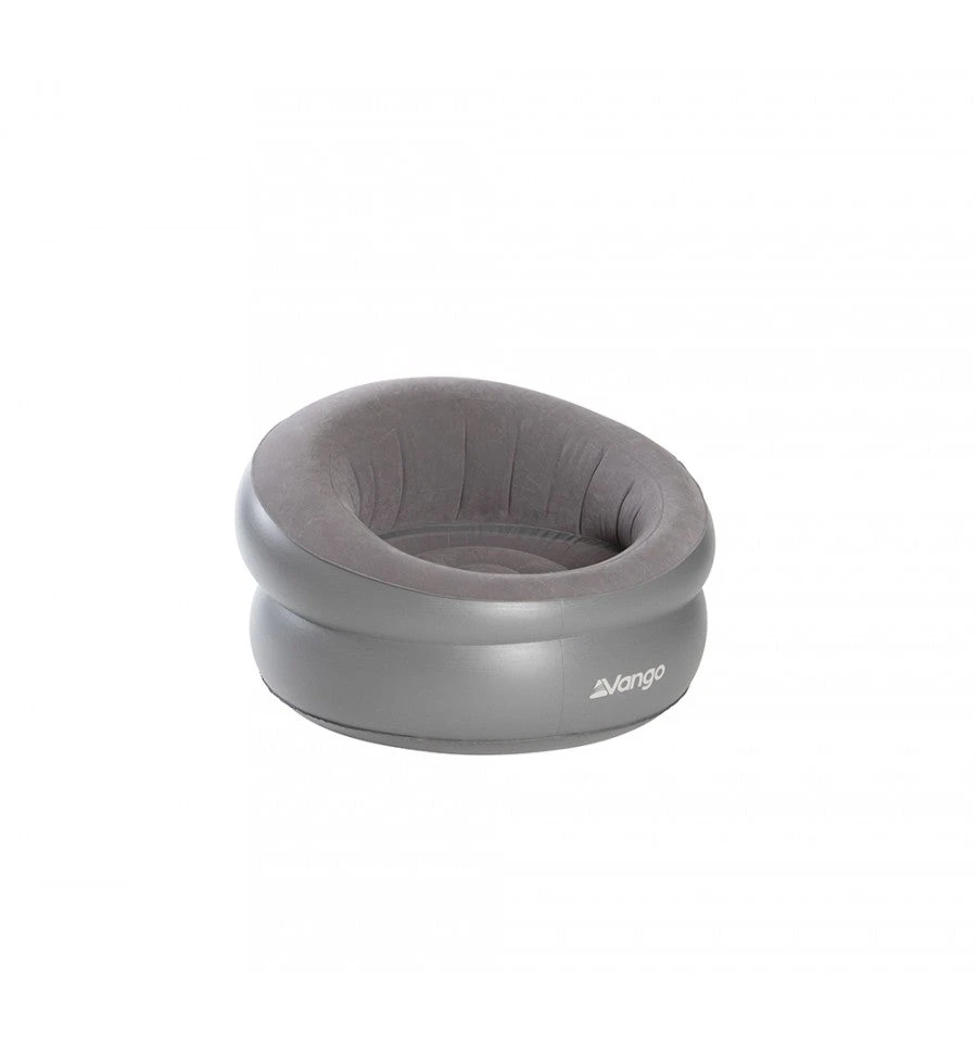 Vango Inflatable Donut Flocked Chair - Grey 1 Vango Inflatable Donut Flocked Chair - Grey