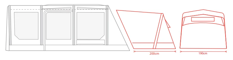 Outdoor Revolution Sleeping Annexe For The Movelite T3E And T4E 2 Outdoor Revolution Sleeping Annexe For The Movelite T3E And T4E - Image 2