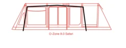 Outdoor Revolution SIDE SUN WING SHADE FOR THE O-ZONE 8.0 SAFARI LODGE -Outdoor Gear Sale safari lodge sun wing floorplan 2