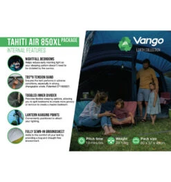 Vango Tahiiti 850XL Airbeam Tent 2023 -Outdoor Gear Sale tahiti air 850xl 3
