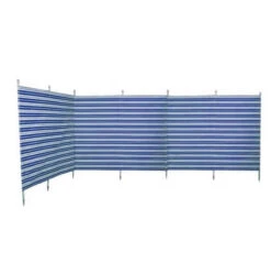 Blue Diamond Traditional 5 Pole Navy Stripe Windbreak
